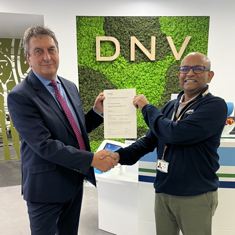 DNV presenting certification to Shane Carr of Tugdock